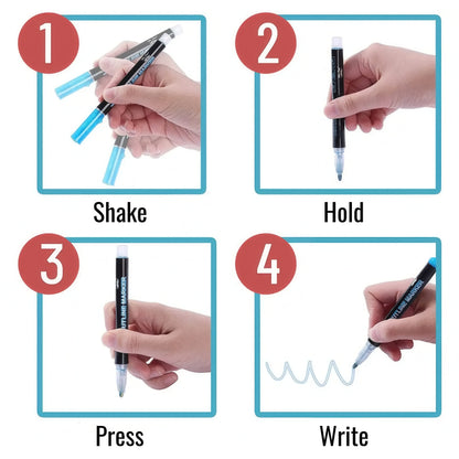 Double Line Outline Metallic Marker Set