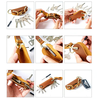 Dyed Cowhide Key Organizer