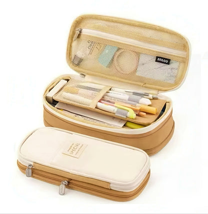 Korean Style Large Capacity Canvas Pencil Case
