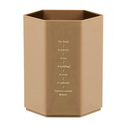 Hexagonal Plastic Pen Holder