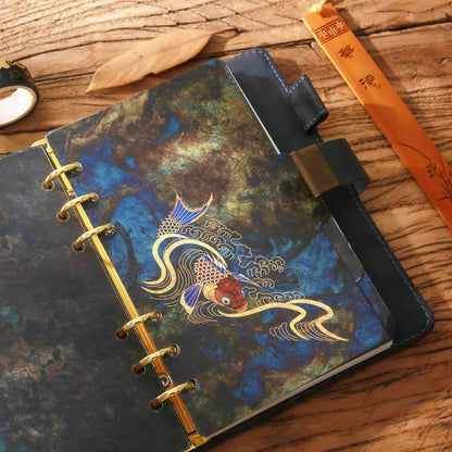 Retro Chinese Style Loose-leaf Notebook with Combination Lock