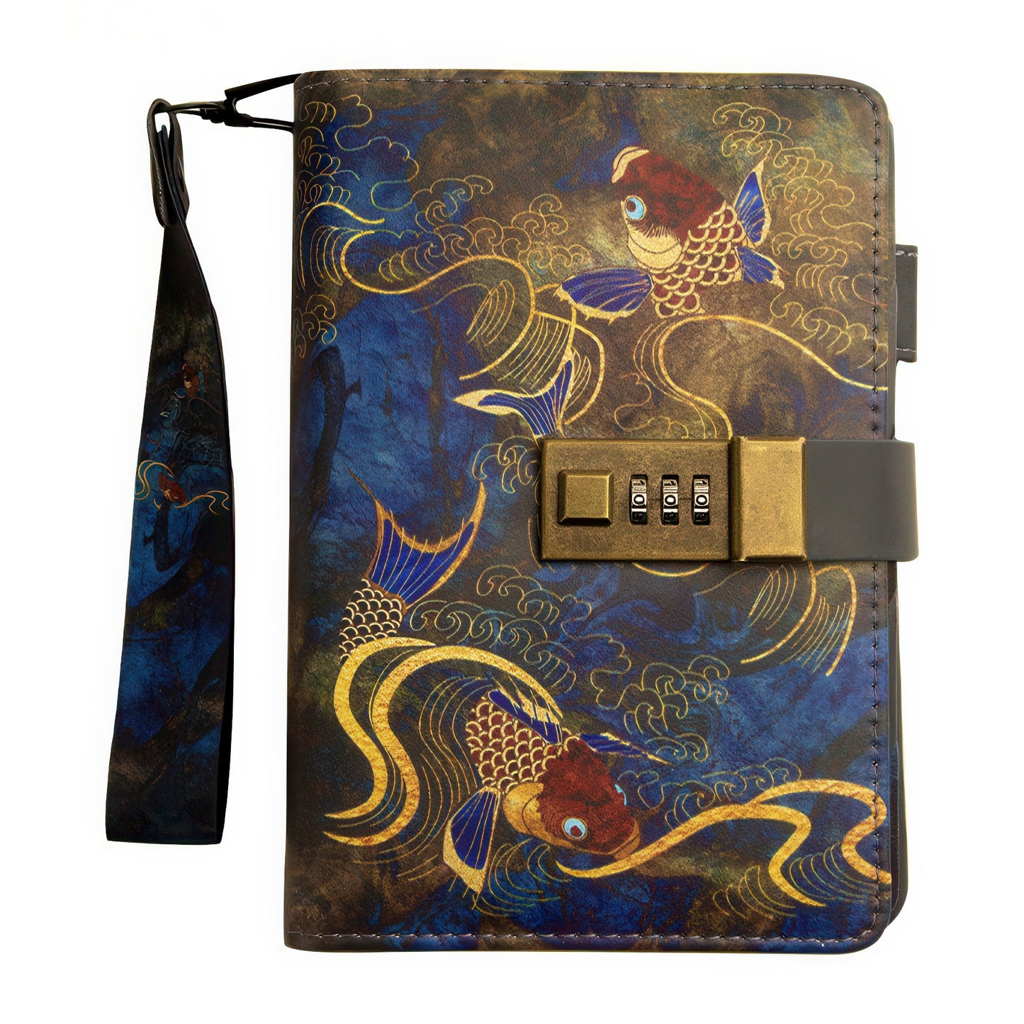Retro Chinese Style Loose-leaf Notebook with Combination Lock