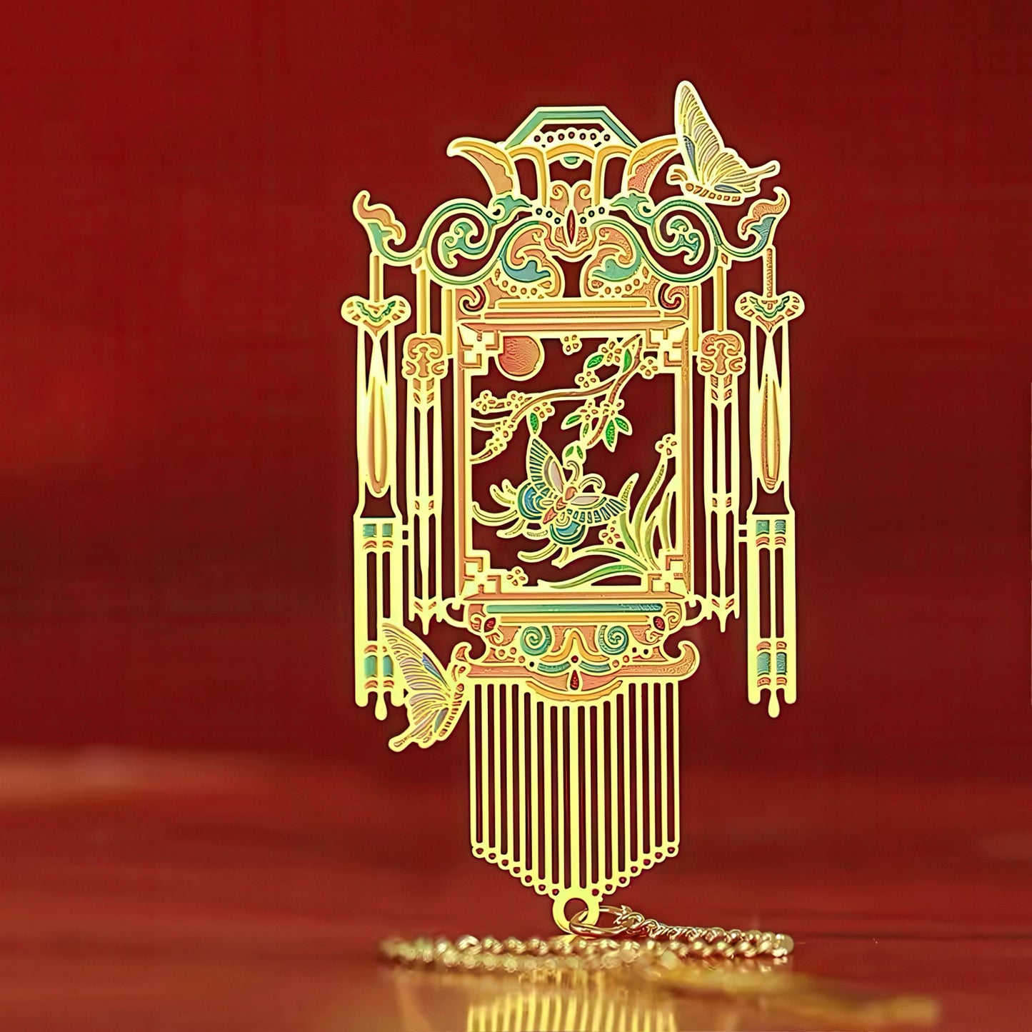 Oriental Fortune Creatures Themed Metal Bookmark