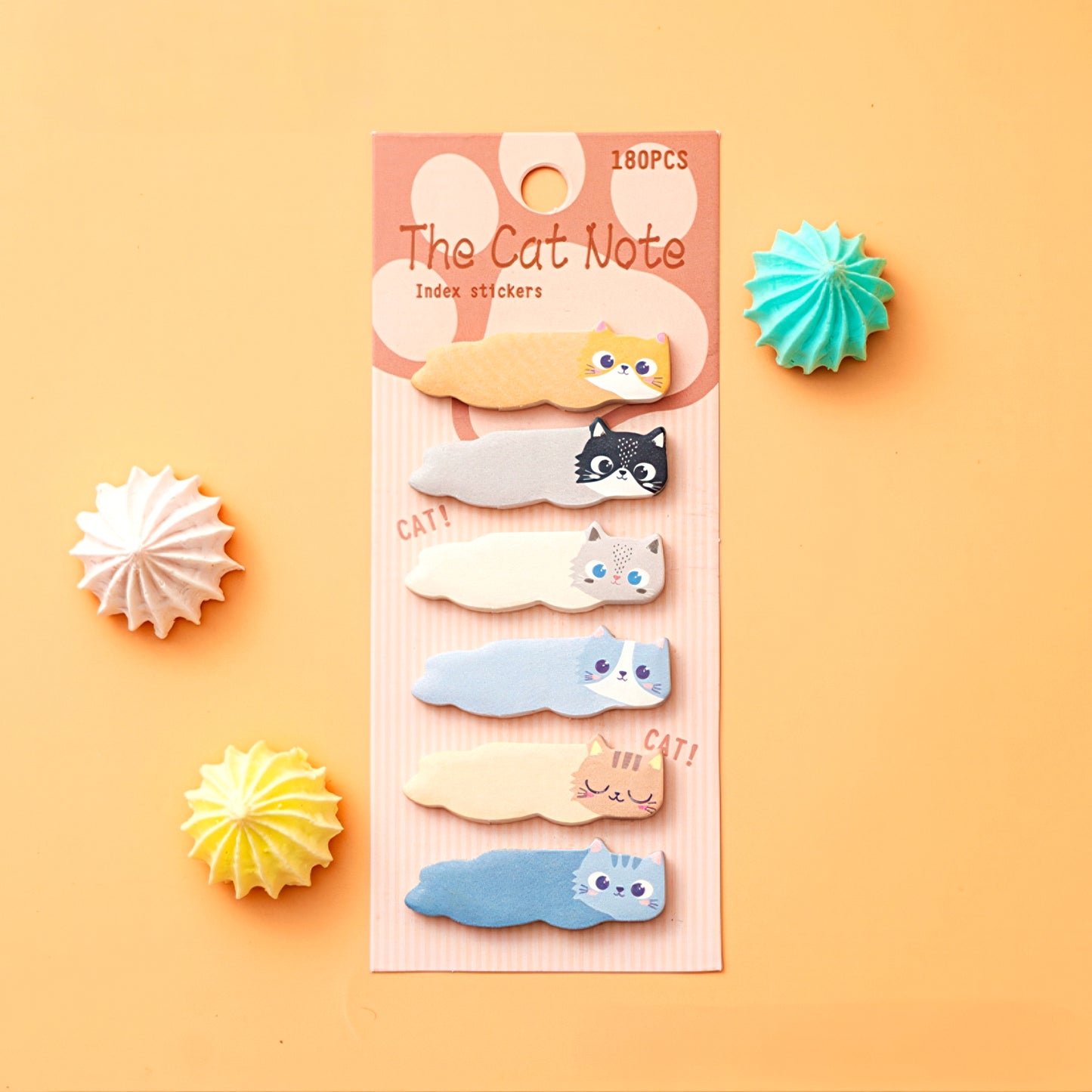Cute Lying Cats Sticky Index Tabs