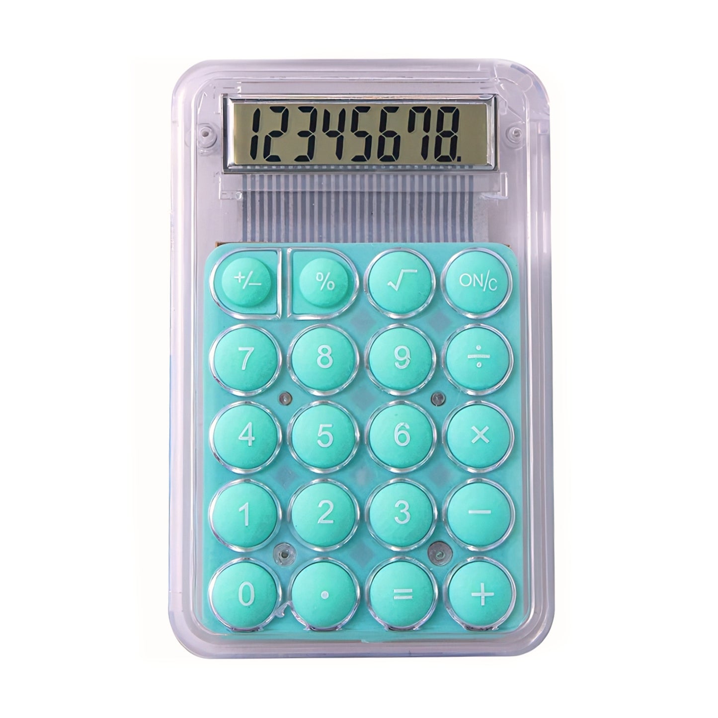 Colorful Pocket Calculator with Transparent Case