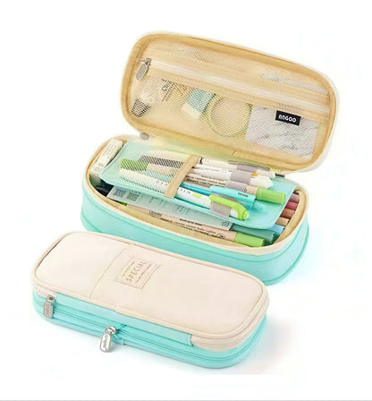 Korean Style Large Capacity Canvas Pencil Case