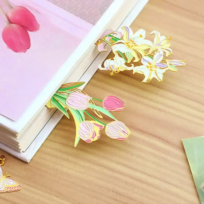 Talking with Flowers Metal Bookmark