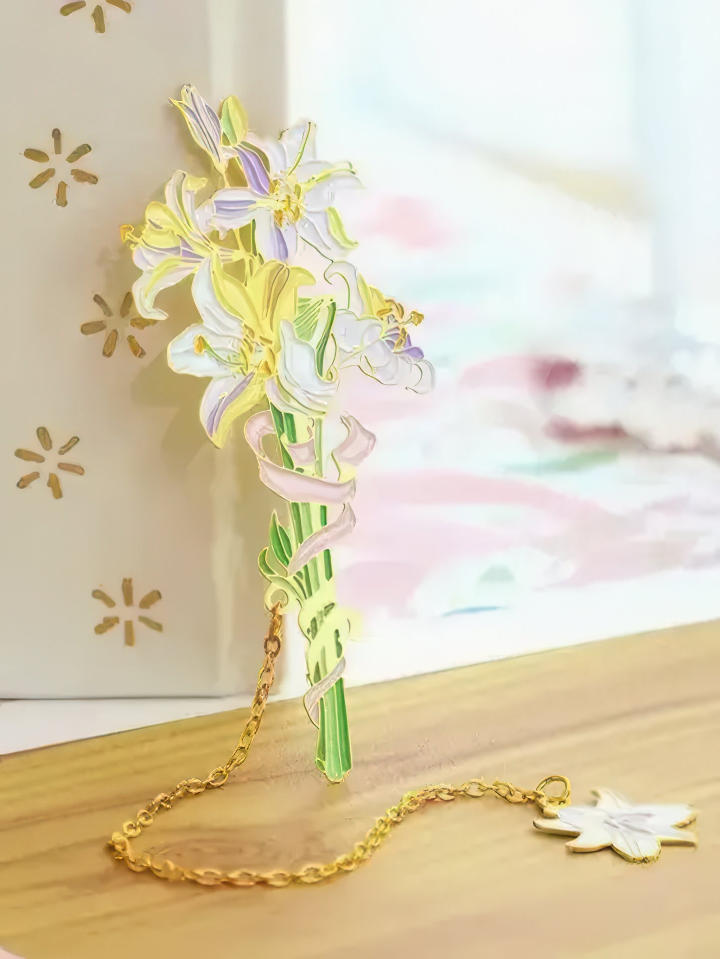 Talking with Flowers Metal Bookmark