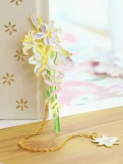 Talking with Flowers Metal Bookmark