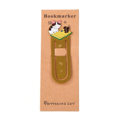 Pottering Cats Metal Bookmark