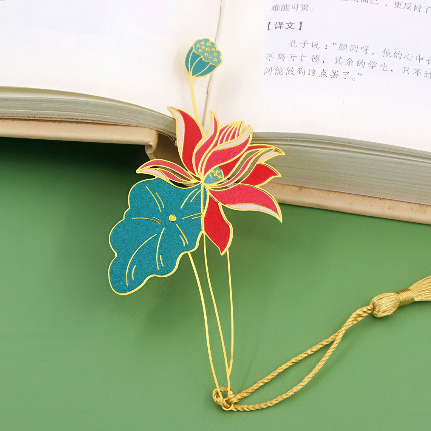 Aesthetic Flower Metal Bookmark