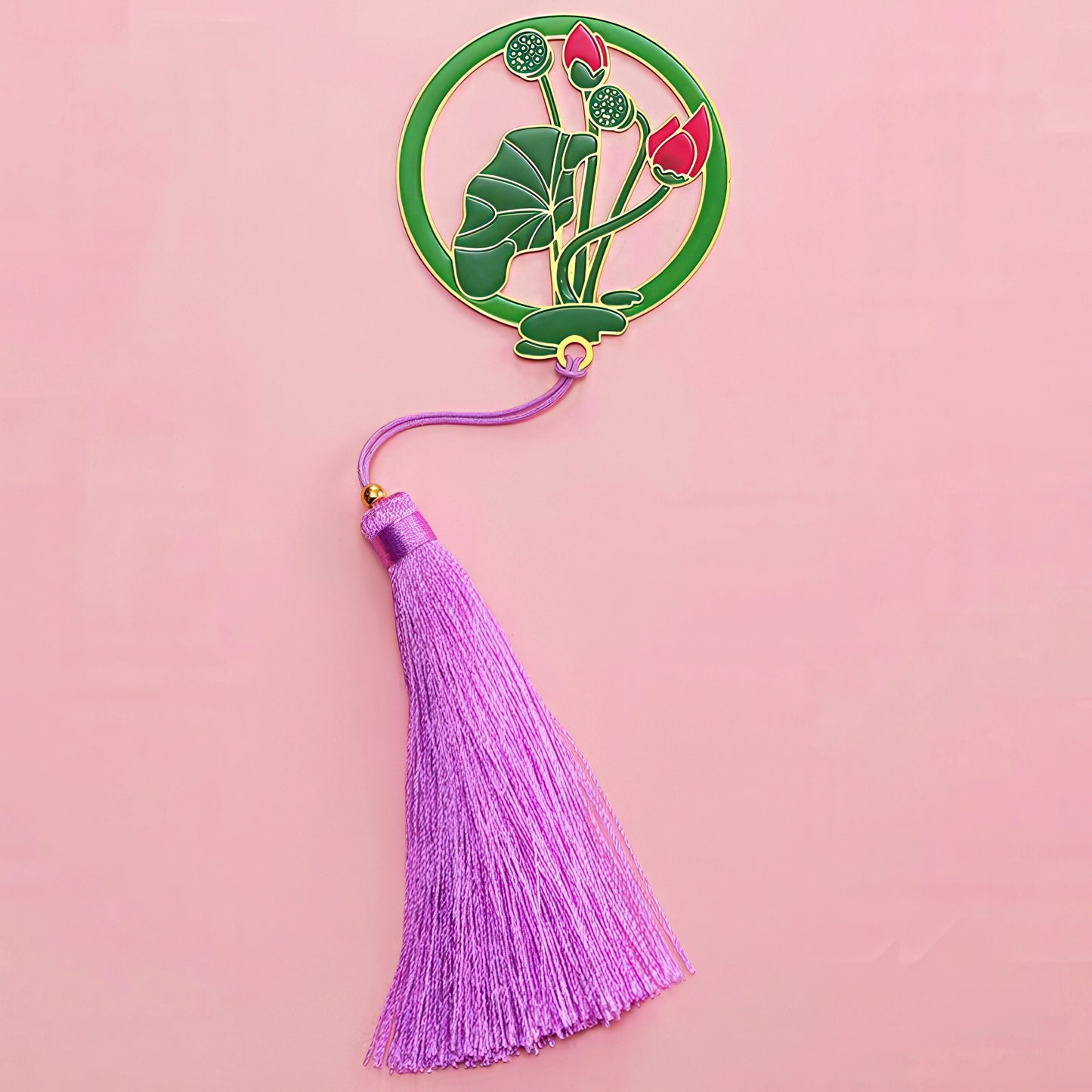 Exquisite Flower Enamel Metal Bookmark