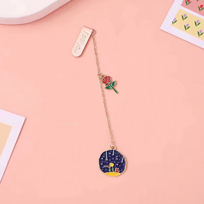 Little Prince Themed Metal Charm Bookmark