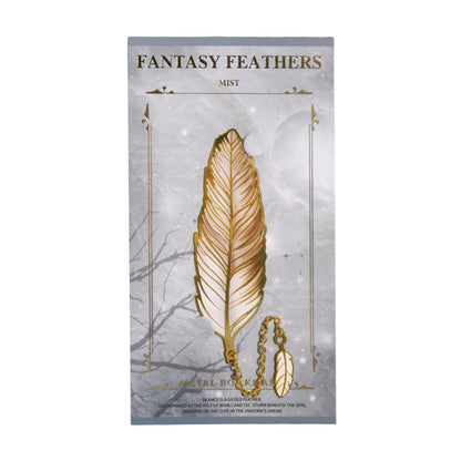 Vintage Feather Shaped Metal Bookmark
