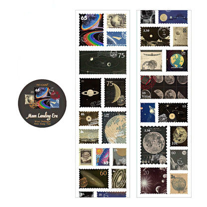 Retro Postage Stamp Sticker Roll