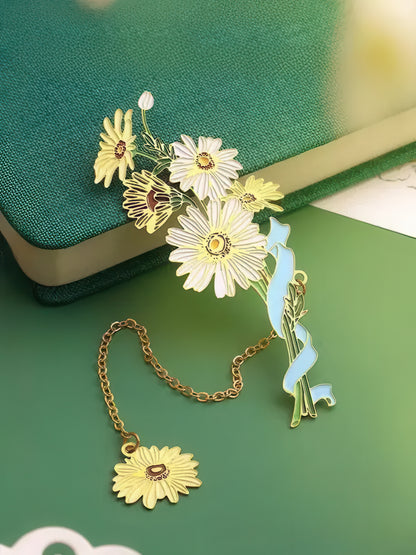 Talking with Flowers Metal Bookmark