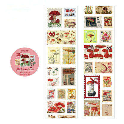 Retro Postage Stamp Sticker Roll