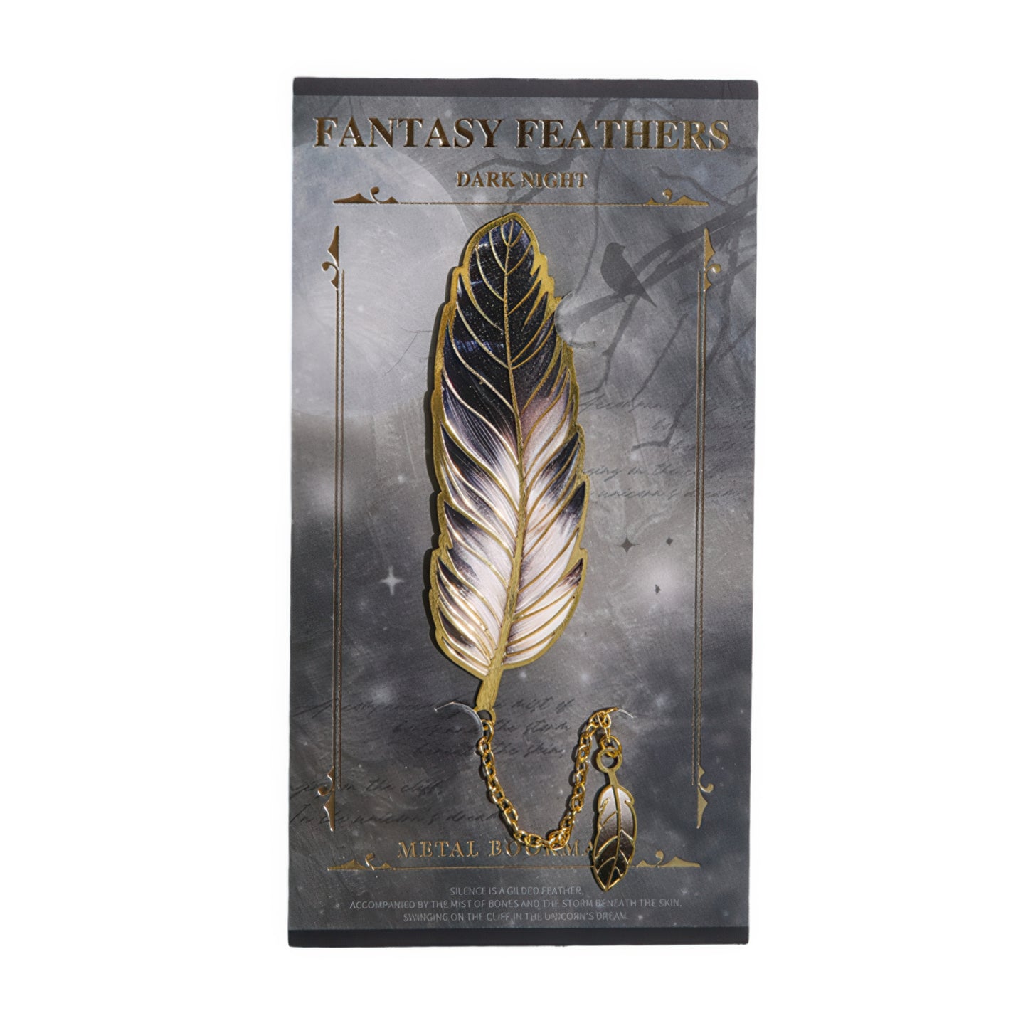 Vintage Feather Shaped Metal Bookmark