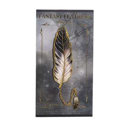 Vintage Feather Shaped Metal Bookmark