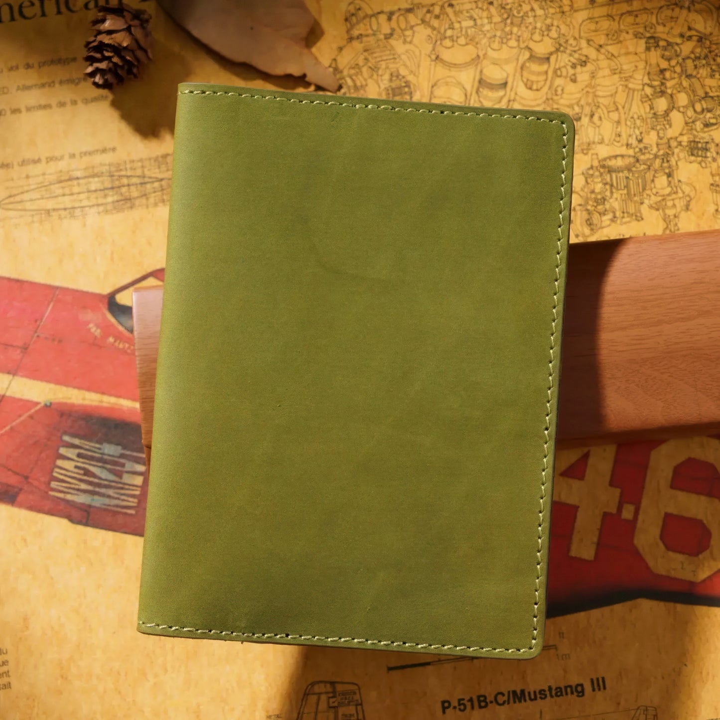 Dyed Cowhide Multifunctional Passport Holder