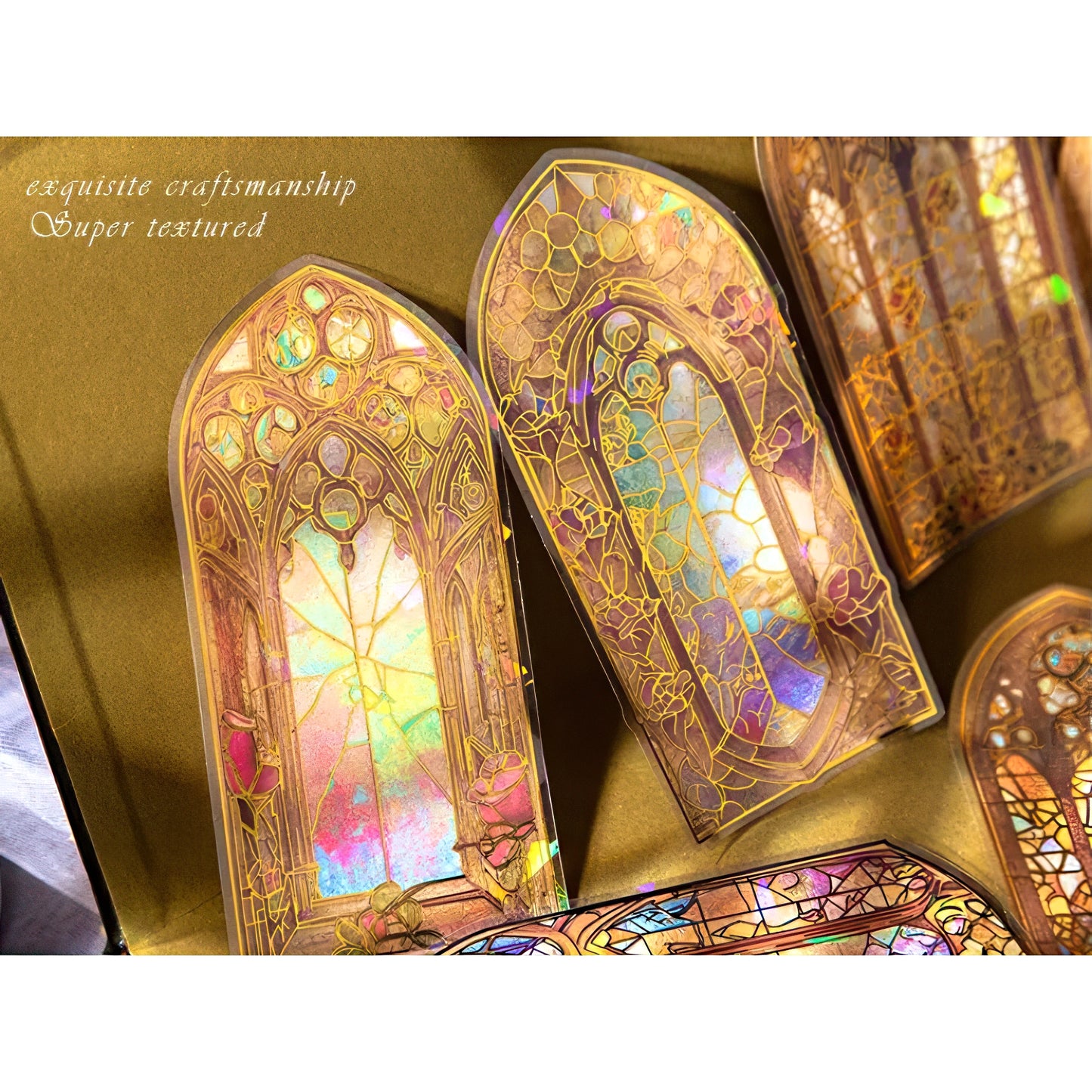 Gothic Stained Glass Window PET Stickers