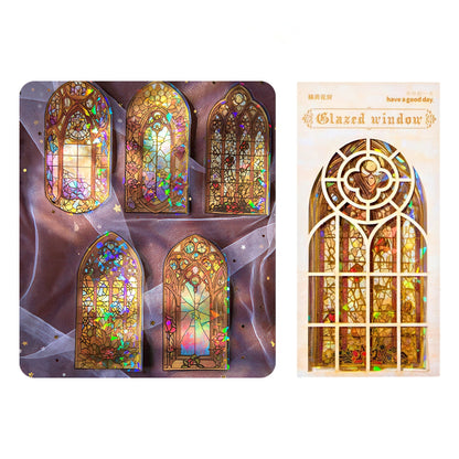 Gothic Stained Glass Window PET Stickers