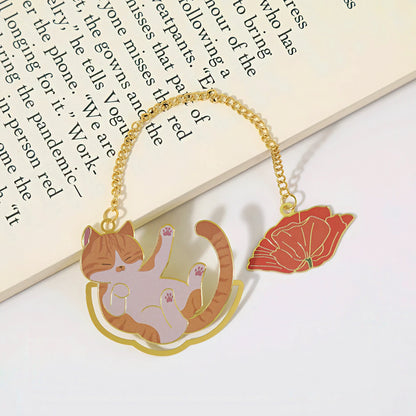 Cute Cat Metal Bookmark