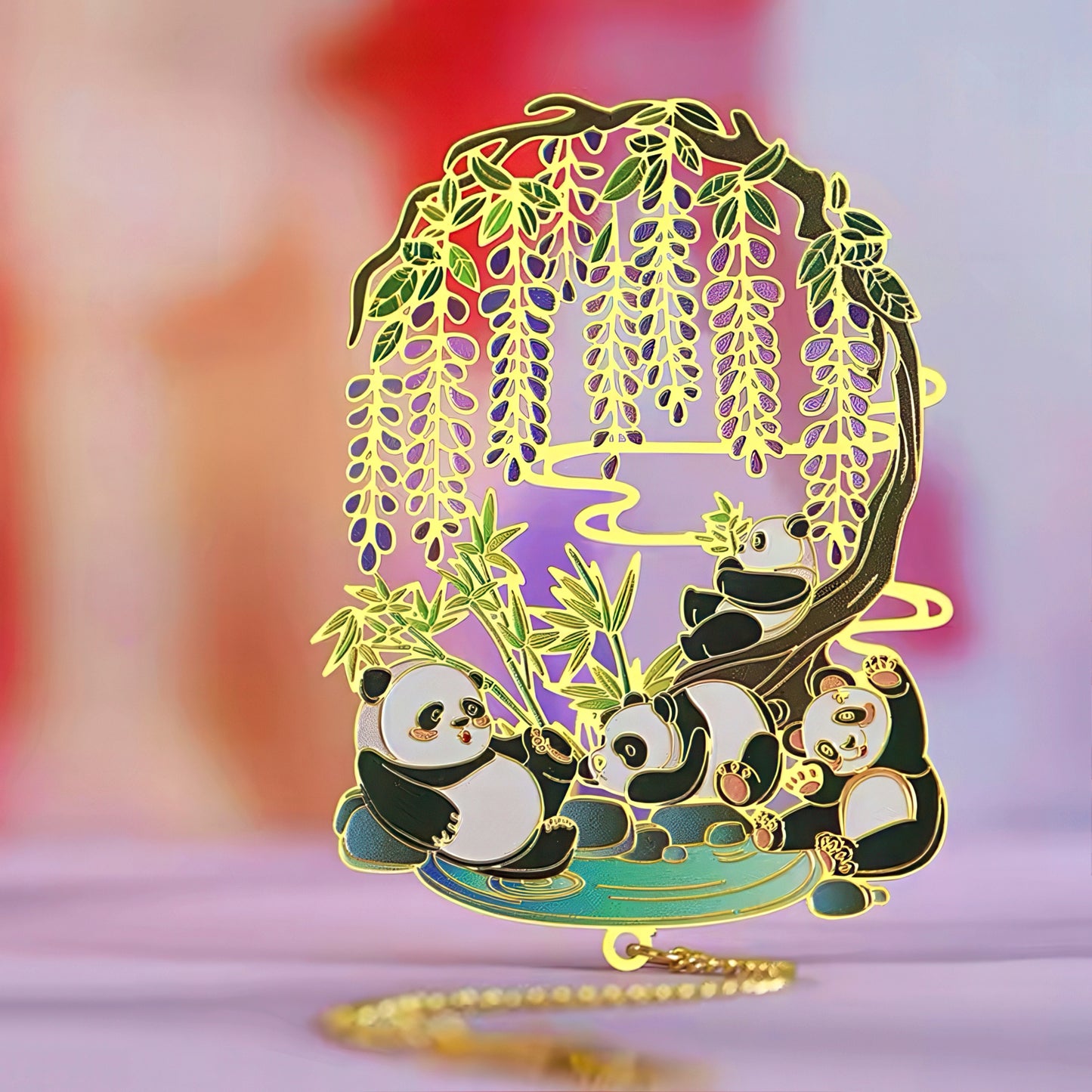 Oriental Fortune Creatures Themed Metal Bookmark