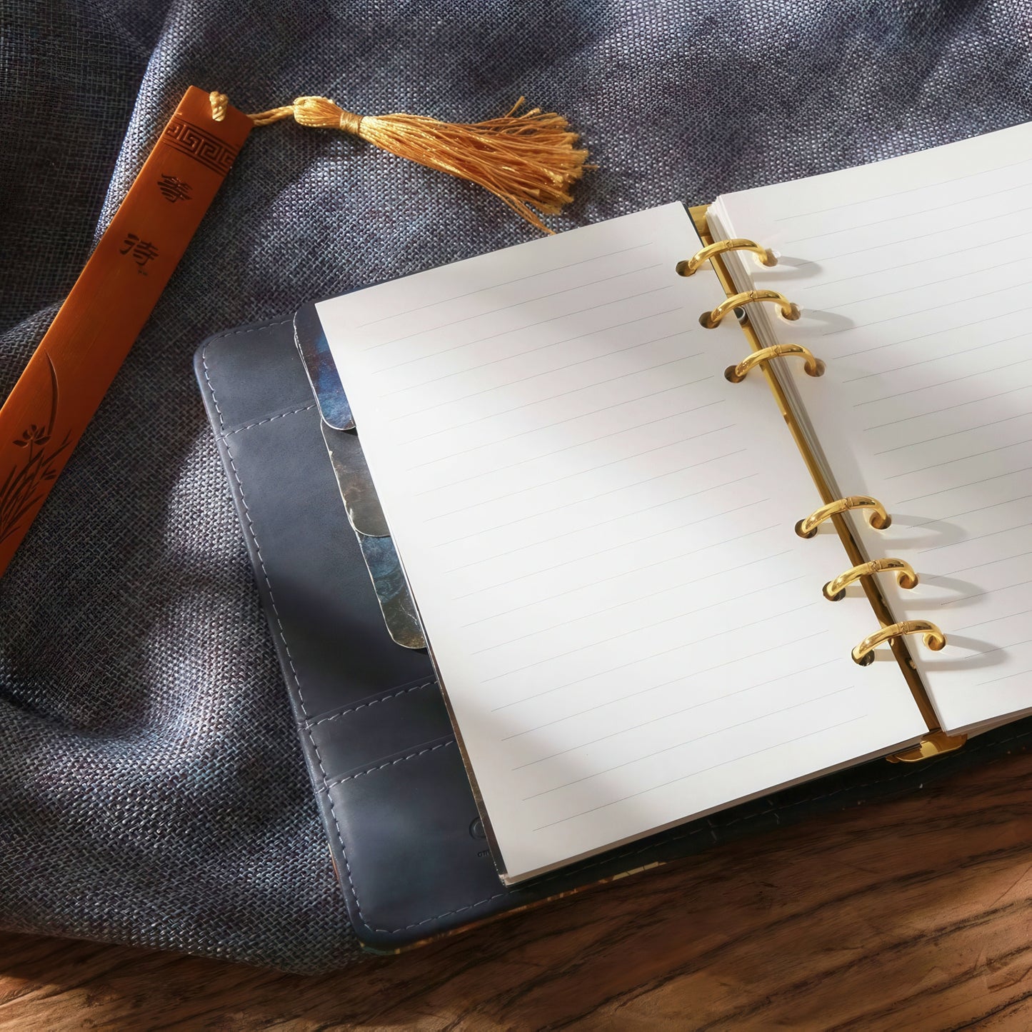 Retro Chinese Style Loose-leaf Notebook with Combination Lock