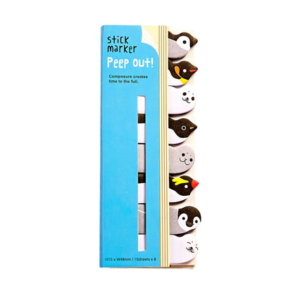 Cute Animals Peeping Out Sticky Index Tabs