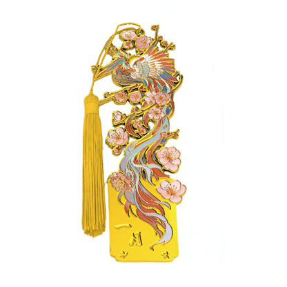 Birds and Flowers Themed Metal Bookmark