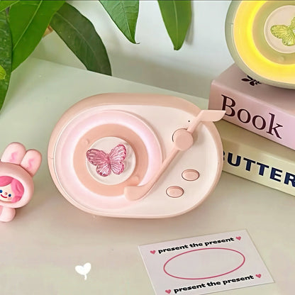 Cute Portable Bluetooth Speaker with Record Player Design