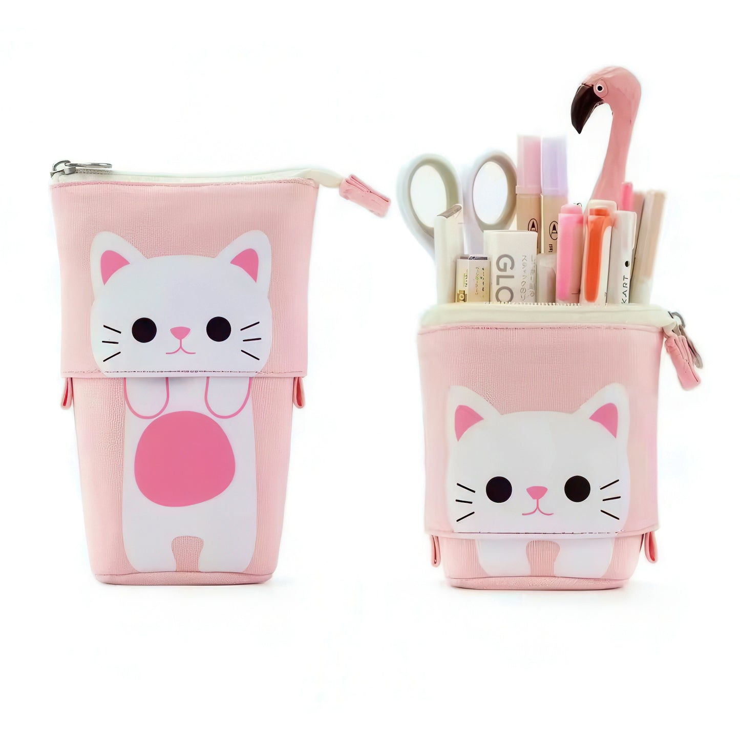 Cute Animal Retractable Stand Up Pencil Case