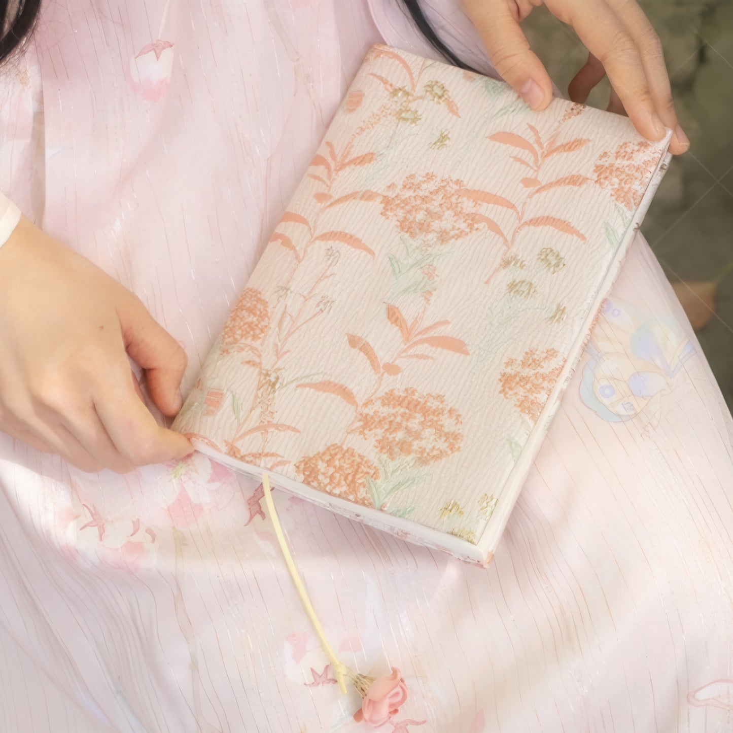 Floral Theme A5 Fabric Book Cover