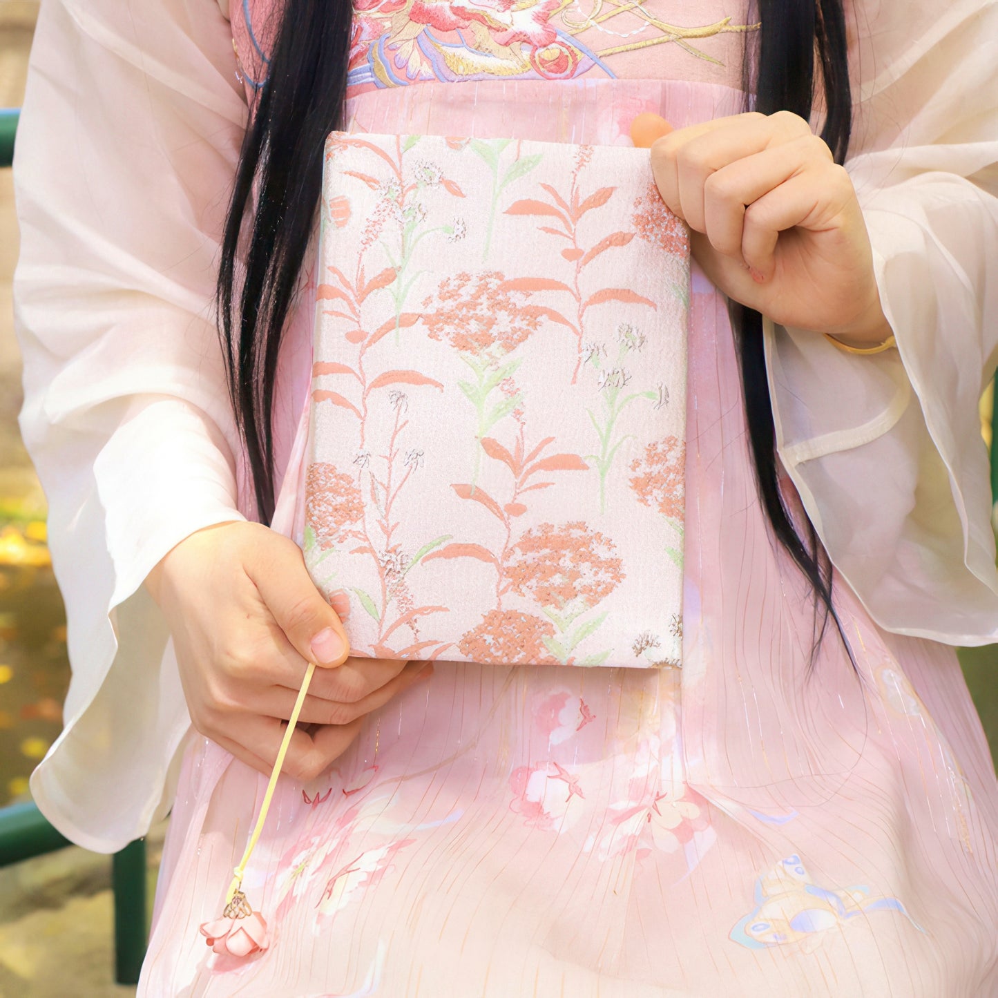 Floral Theme A5 Fabric Book Cover