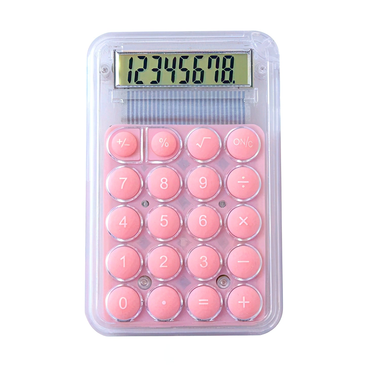 Colorful Pocket Calculator with Transparent Case