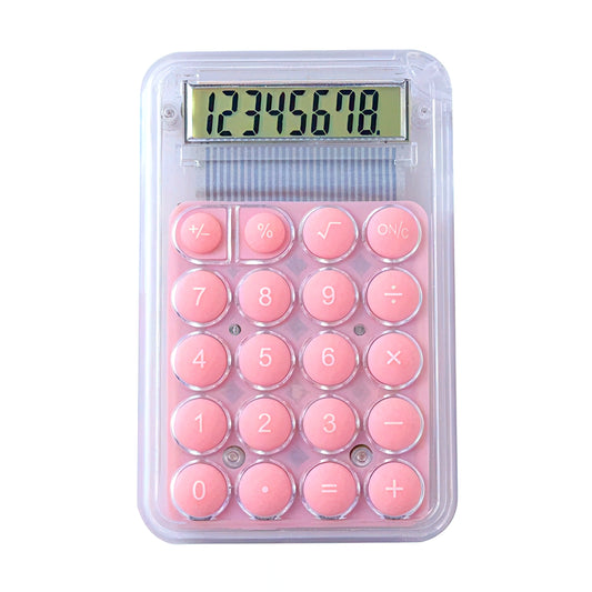 Colorful Pocket Calculator with Transparent Case