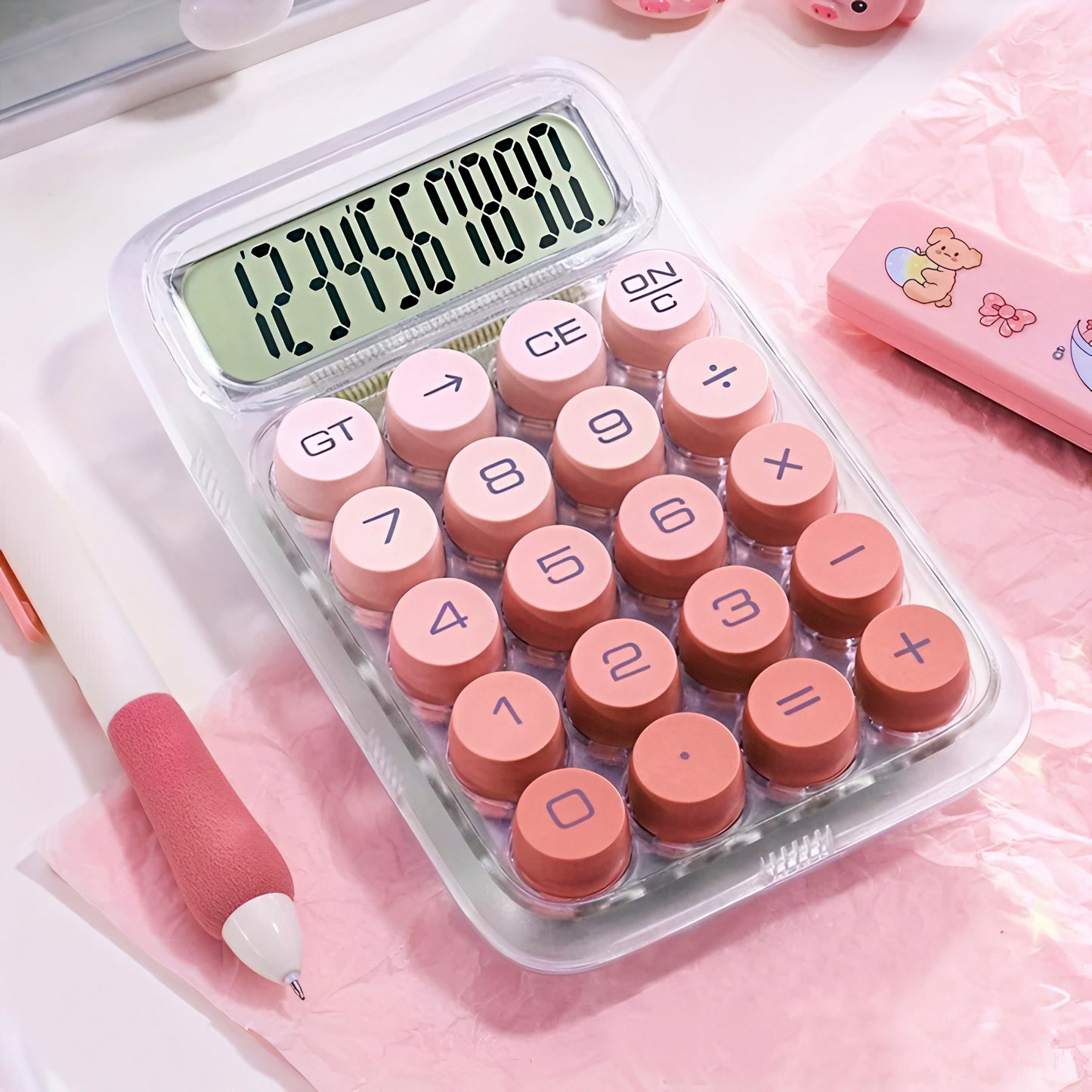 Transparent Calculator with Gradient Color Buttons