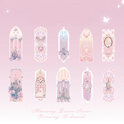 Vintage Floral Themed PVC Bookmark Set