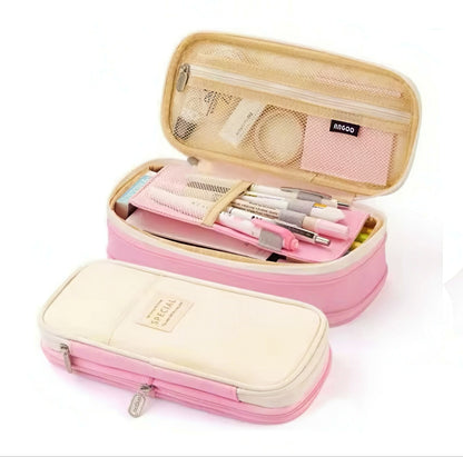 Korean Style Large Capacity Canvas Pencil Case