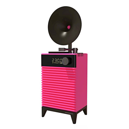 Art Deco Rechargeable Bluetooth Speaker with Digital Clock