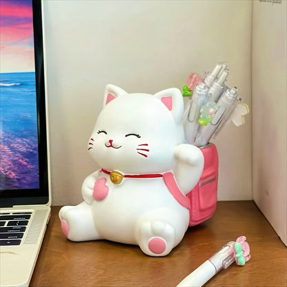 Cute Lucky Cat Pen Holder