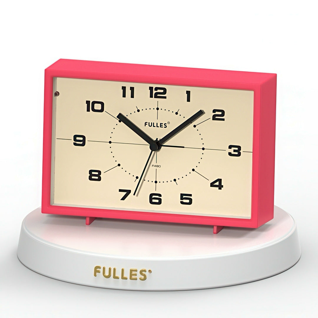 Retro Rectangular Silent Alarm Clock