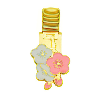 Cherry Blossom Metal Pen Clip Holder