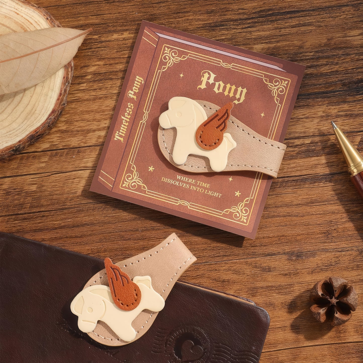 Timeless Magnetic Leather Bookmark