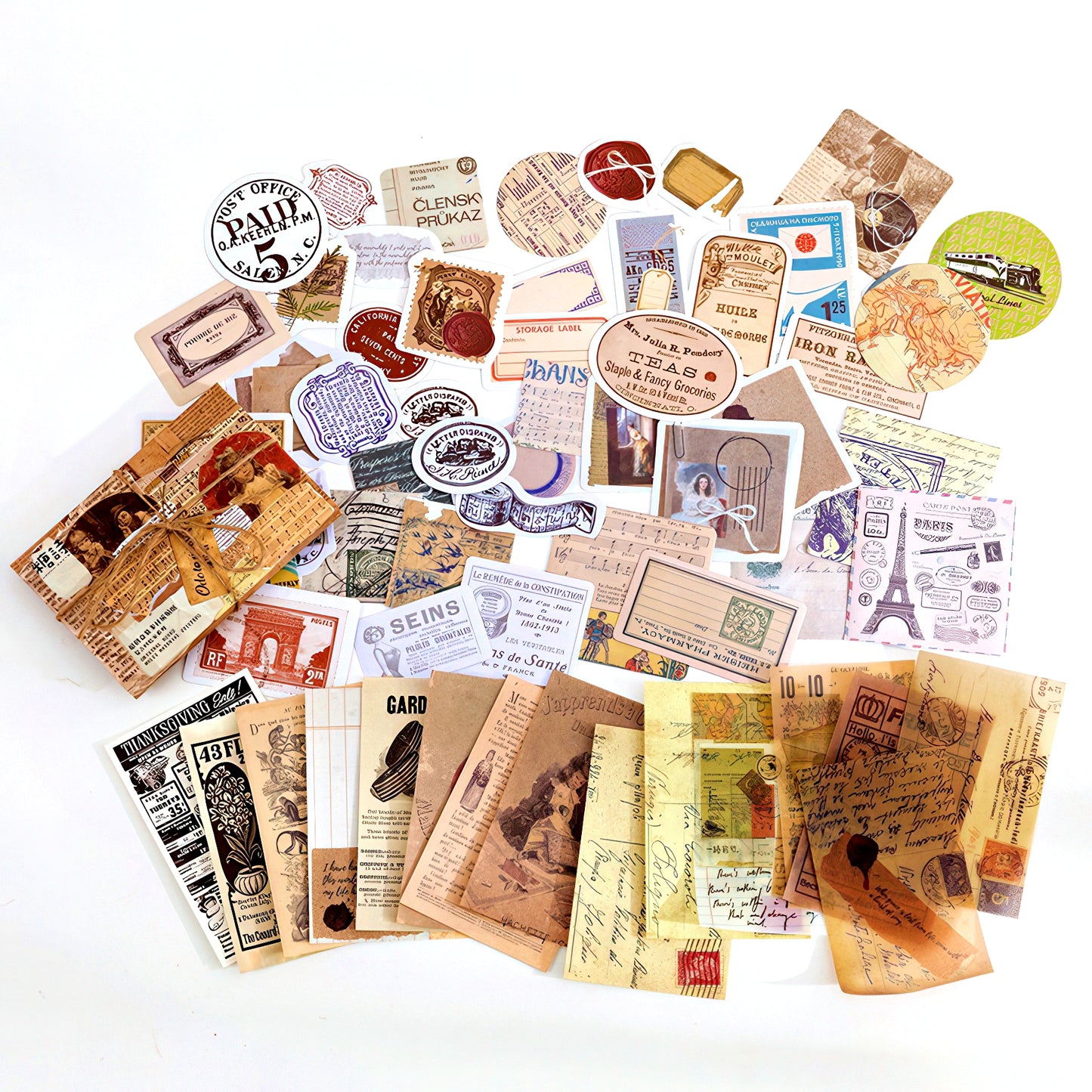 Retro Themed Scrapbook Supplies Pack