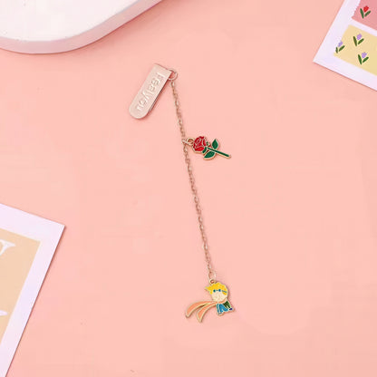 Little Prince Themed Metal Charm Bookmark