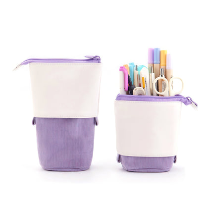 Colorful Retractable Stand Up Pencil Case
