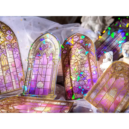 Gothic Stained Glass Window PET Stickers