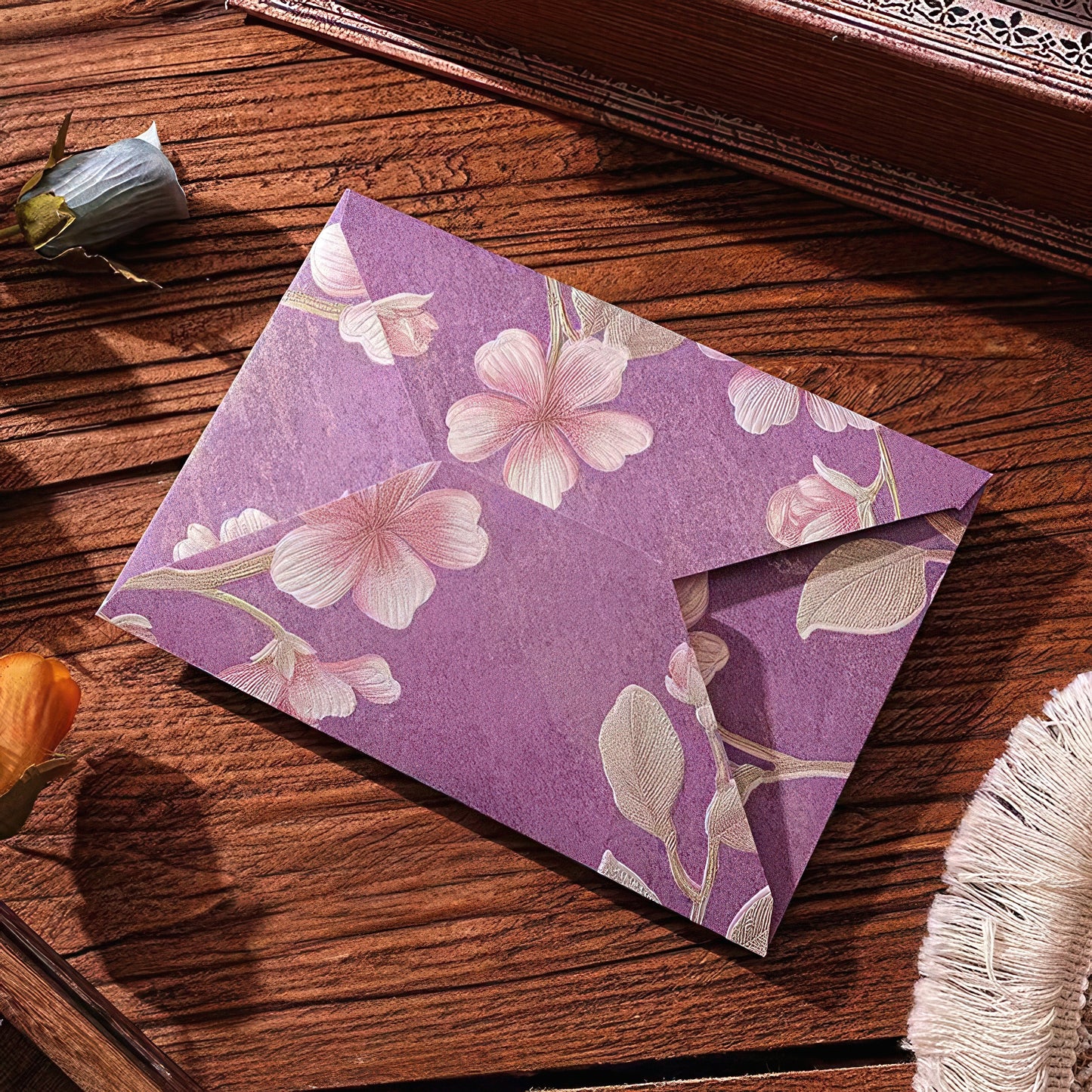 Elegant Floral Brocade Style Envelopes